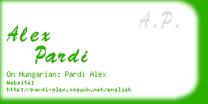 alex pardi business card